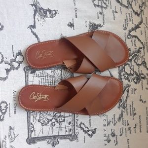 Brown tan style sandals